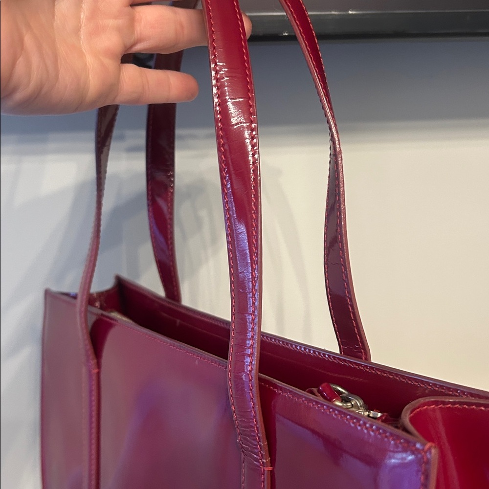Prada Patent Leather Cherry Tote Bag - Picture 5 of 12